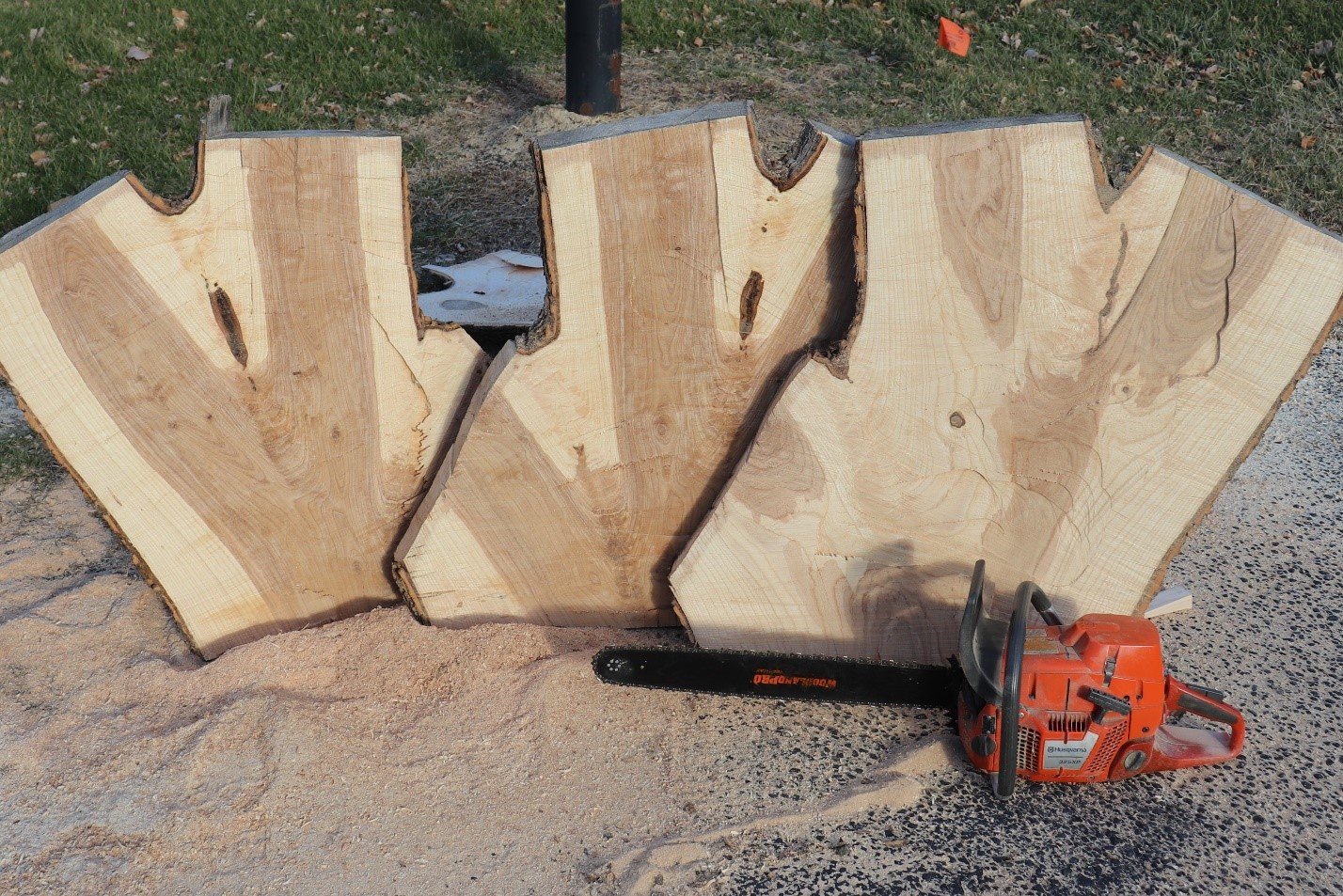 Milling boards deals with a chainsaw