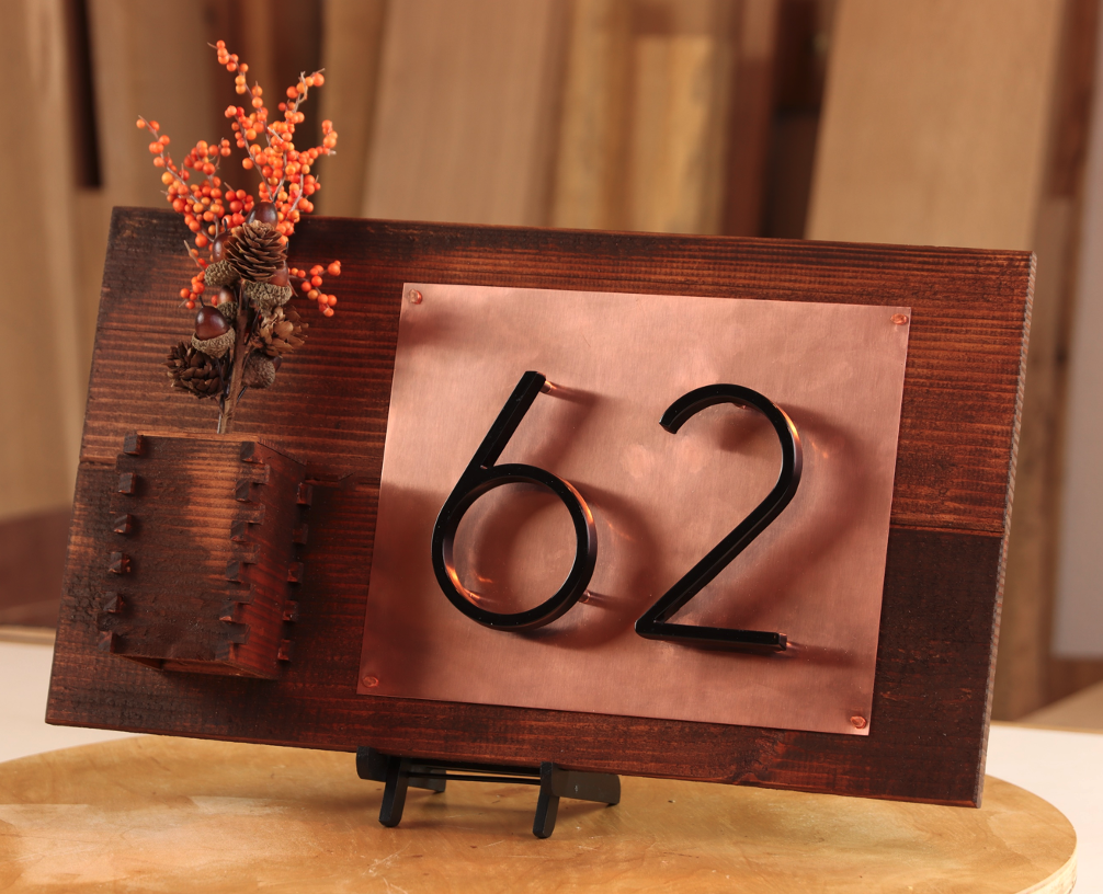 how to make a house address sign plaque