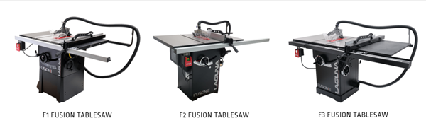line of Laguna fusion table saws