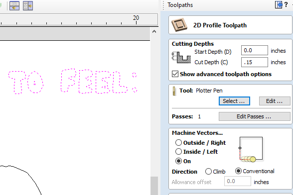 using vetric software to create toolpaths for CNC router